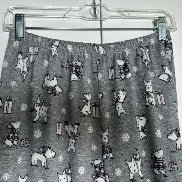 Laura Ashley Scottie Dog Pajama Set Long Sleeve Top and Pants Size Small Holiday - Picture 8 of 11